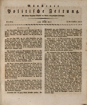 Münchener politische Zeitung (Süddeutsche Presse) Dienstag 2. November 1813