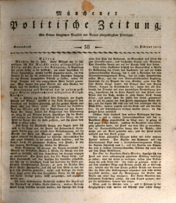 Münchener politische Zeitung (Süddeutsche Presse) Samstag 12. Februar 1814