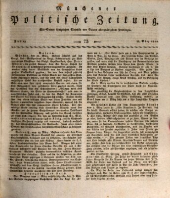 Münchener politische Zeitung (Süddeutsche Presse) Freitag 25. März 1814