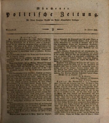 Münchener politische Zeitung (Süddeutsche Presse) Samstag 10. Januar 1818