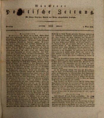 Münchener politische Zeitung (Süddeutsche Presse) Freitag 1. Mai 1818