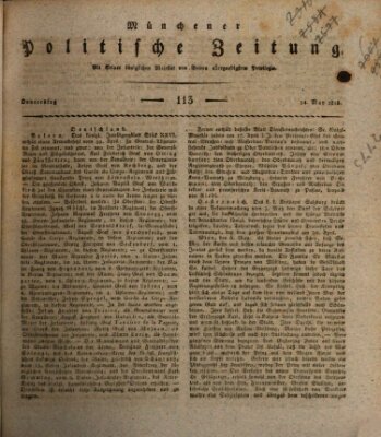 Münchener politische Zeitung (Süddeutsche Presse) Donnerstag 14. Mai 1818