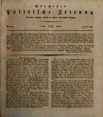 Münchener politische Zeitung (Süddeutsche Presse) Montag 8. Juni 1818