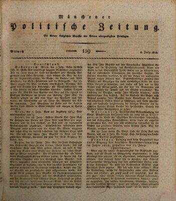 Münchener politische Zeitung (Süddeutsche Presse) Mittwoch 8. Juli 1818