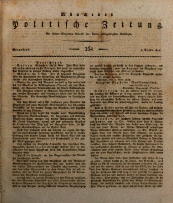 Münchener politische Zeitung (Süddeutsche Presse) Samstag 7. November 1818