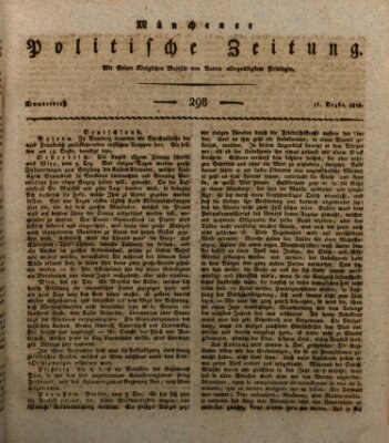 Münchener politische Zeitung (Süddeutsche Presse) Donnerstag 17. Dezember 1818
