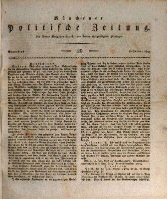 Münchener politische Zeitung (Süddeutsche Presse) Samstag 23. Januar 1819