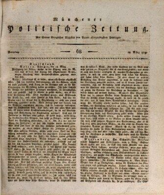 Münchener politische Zeitung (Süddeutsche Presse) Freitag 19. März 1819