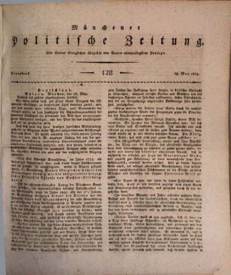 Münchener politische Zeitung (Süddeutsche Presse) Samstag 29. Mai 1819