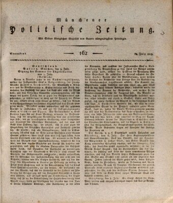 Münchener politische Zeitung (Süddeutsche Presse) Samstag 10. Juli 1819