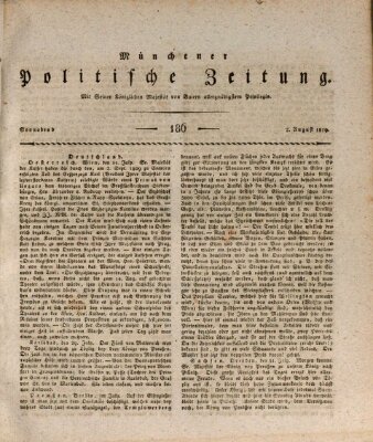 Münchener politische Zeitung (Süddeutsche Presse) Samstag 7. August 1819
