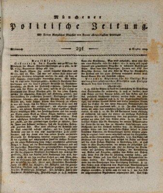 Münchener politische Zeitung (Süddeutsche Presse) Mittwoch 8. Dezember 1819