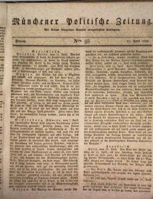 Münchener politische Zeitung (Süddeutsche Presse) Freitag 21. April 1820