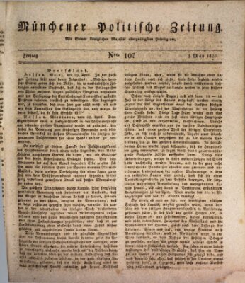 Münchener politische Zeitung (Süddeutsche Presse) Freitag 5. Mai 1820