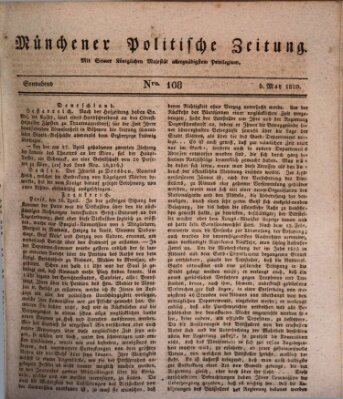 Münchener politische Zeitung (Süddeutsche Presse) Samstag 6. Mai 1820