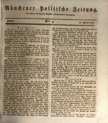 Münchener politische Zeitung (Süddeutsche Presse) Freitag 10. Januar 1823