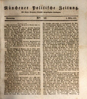 Münchener politische Zeitung (Süddeutsche Presse) Donnerstag 6. März 1823