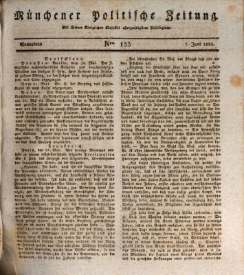 Münchener politische Zeitung (Süddeutsche Presse) Samstag 7. Juni 1823