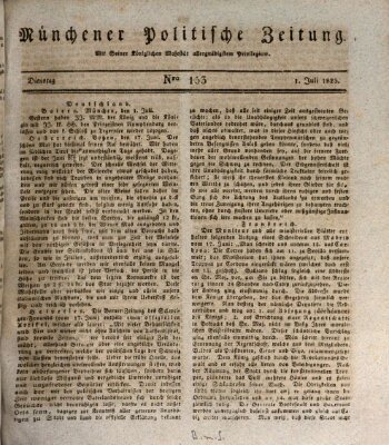 Münchener politische Zeitung (Süddeutsche Presse) Dienstag 1. Juli 1823
