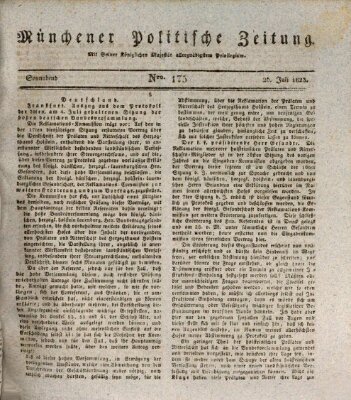 Münchener politische Zeitung (Süddeutsche Presse) Samstag 26. Juli 1823