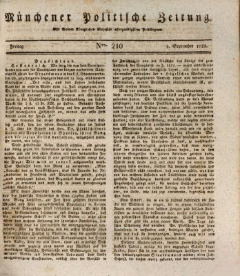 Münchener politische Zeitung (Süddeutsche Presse) Freitag 5. September 1823