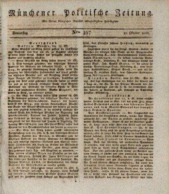 Münchener politische Zeitung (Süddeutsche Presse) Donnerstag 30. Oktober 1823