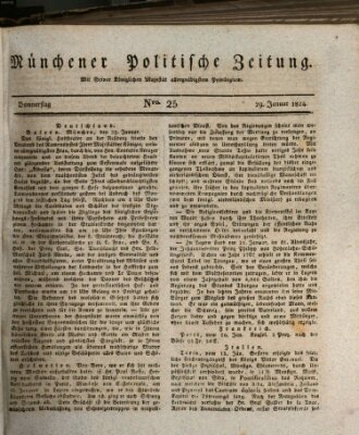 Münchener politische Zeitung (Süddeutsche Presse) Donnerstag 29. Januar 1824