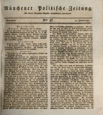 Münchener politische Zeitung (Süddeutsche Presse) Samstag 31. Januar 1824