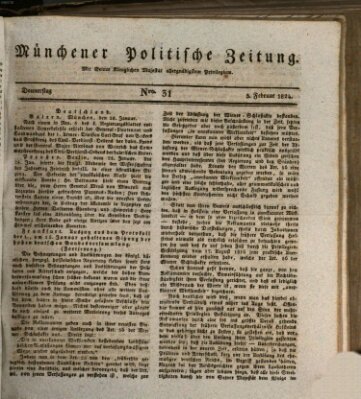 Münchener politische Zeitung (Süddeutsche Presse) Donnerstag 5. Februar 1824