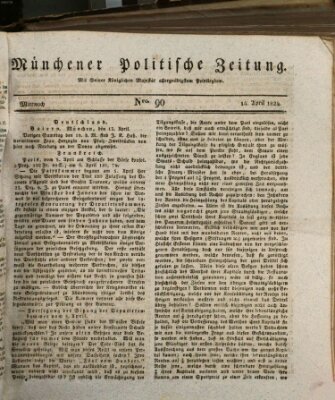 Münchener politische Zeitung (Süddeutsche Presse) Mittwoch 14. April 1824