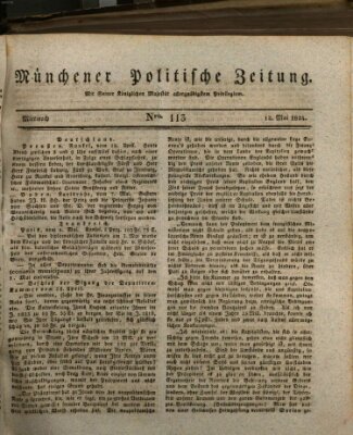 Münchener politische Zeitung (Süddeutsche Presse) Mittwoch 12. Mai 1824