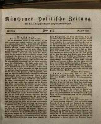 Münchener politische Zeitung (Süddeutsche Presse) Montag 26. Juli 1824