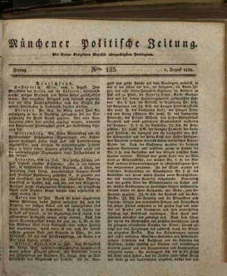 Münchener politische Zeitung (Süddeutsche Presse) Freitag 6. August 1824