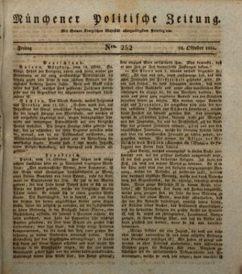 Münchener politische Zeitung (Süddeutsche Presse) Freitag 22. Oktober 1824