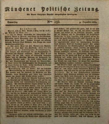 Münchener politische Zeitung (Süddeutsche Presse) Donnerstag 9. Dezember 1824