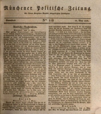 Münchener politische Zeitung (Süddeutsche Presse) Samstag 20. Mai 1826