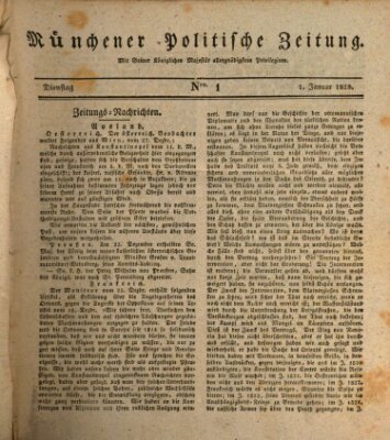 Münchener politische Zeitung (Süddeutsche Presse) Dienstag 1. Januar 1828