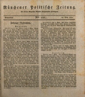 Münchener politische Zeitung (Süddeutsche Presse) Samstag 10. Mai 1828
