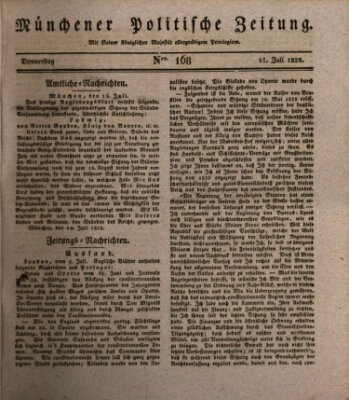 Münchener politische Zeitung (Süddeutsche Presse) Donnerstag 17. Juli 1828