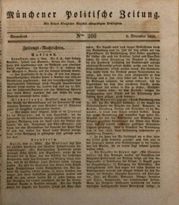 Münchener politische Zeitung (Süddeutsche Presse) Samstag 8. November 1828