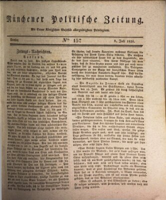 Münchener politische Zeitung (Süddeutsche Presse) Dienstag 6. Juli 1830