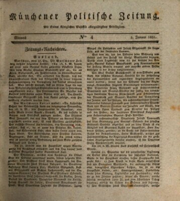 Münchener politische Zeitung (Süddeutsche Presse) Mittwoch 5. Januar 1831