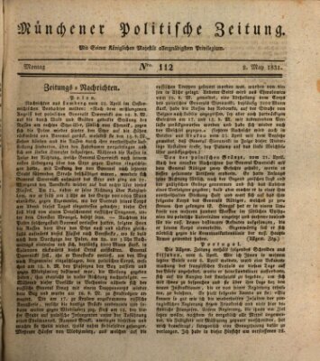 Münchener politische Zeitung (Süddeutsche Presse) Montag 2. Mai 1831