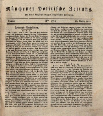 Münchener politische Zeitung (Süddeutsche Presse) Freitag 14. Oktober 1831