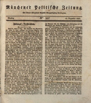 Münchener politische Zeitung (Süddeutsche Presse) Dienstag 13. Dezember 1831