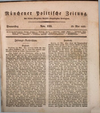 Münchener politische Zeitung (Süddeutsche Presse) Donnerstag 23. Mai 1833