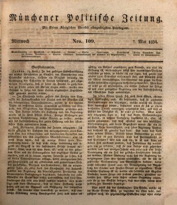 Münchener politische Zeitung (Süddeutsche Presse) Mittwoch 7. Mai 1834