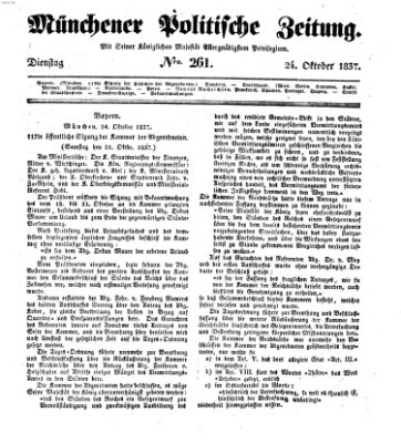 Münchener politische Zeitung (Süddeutsche Presse) Dienstag 24. Oktober 1837