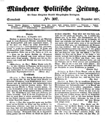 Münchener politische Zeitung (Süddeutsche Presse) Samstag 16. Dezember 1837