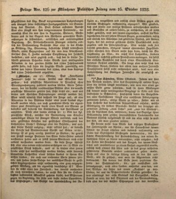 Münchener politische Zeitung (Süddeutsche Presse) Dienstag 16. Oktober 1838